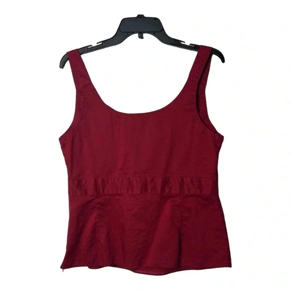 0383W. GAP SLEEVELESS SUMMER TOP THICK STRAPS SIZE LARGE MAROON IN COLOR SIZE LG - Picture 6 of 9